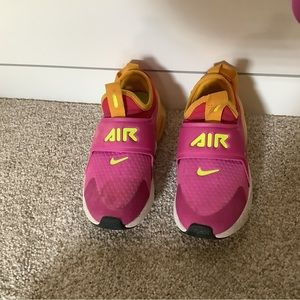 Pink, orange, and yellow Nike airs